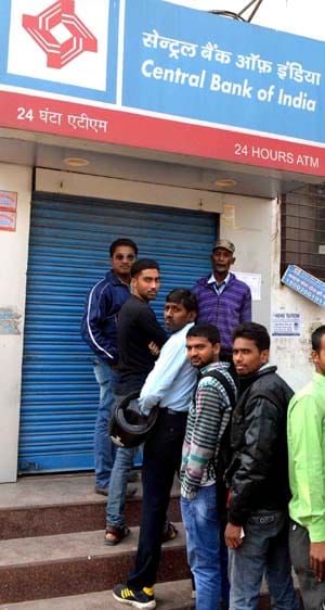 ATM open, empty in an hour