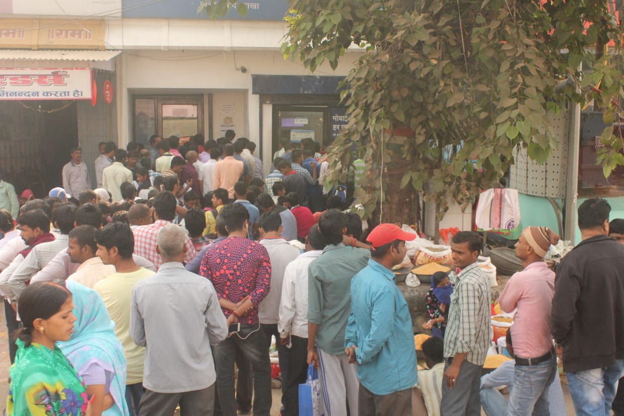 In anticipation of the new currency bank