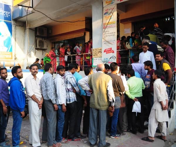 no cash in banks people make ruckus.