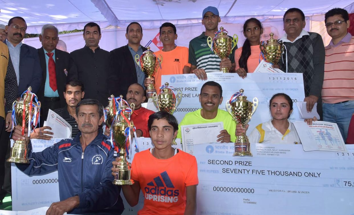 Satendra Singh won the half marathon