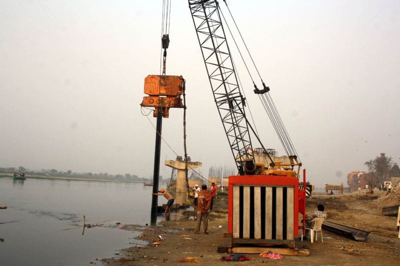 work start for yamuna river front development