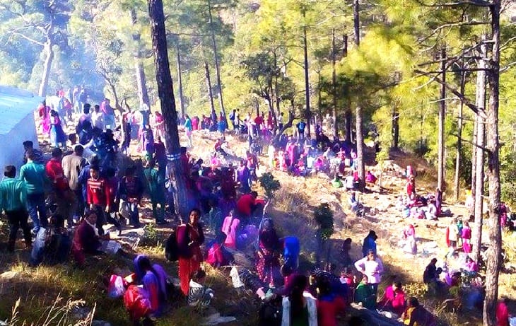 Butter arrived at the temple, devotees offer