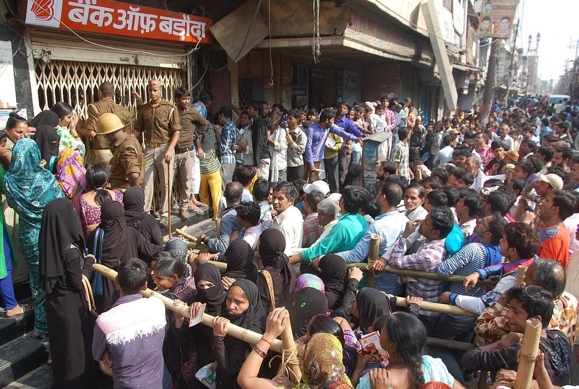 The crowd increased, bank unaided, pandemonium sabotage