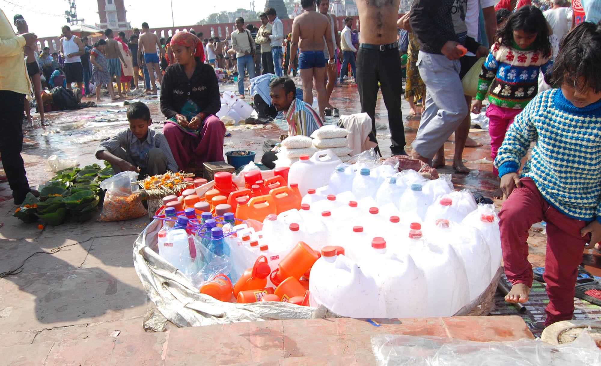 ganga ghat after kartik purnima snan.