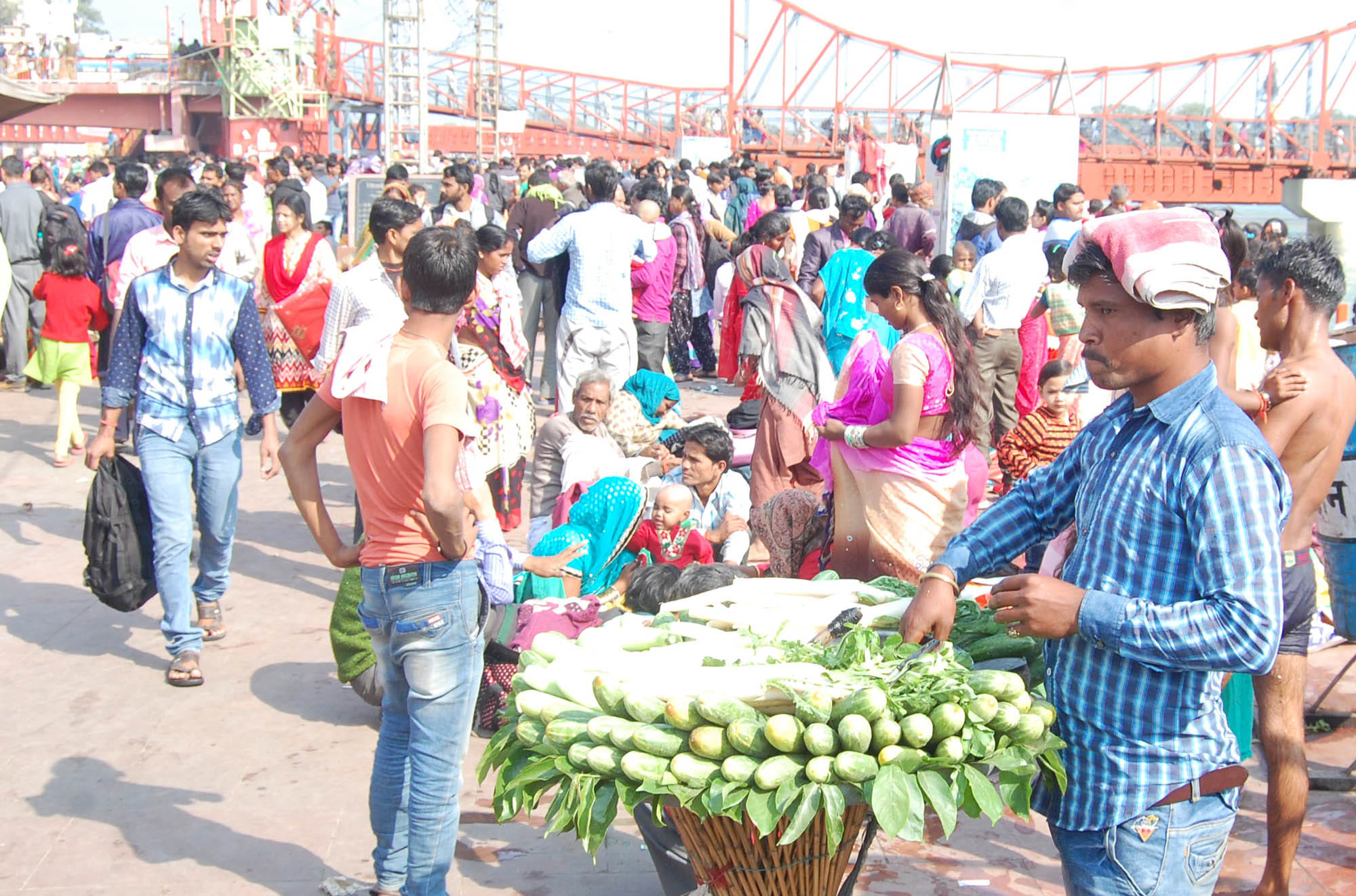 ganga ghat after kartik purnima snan.