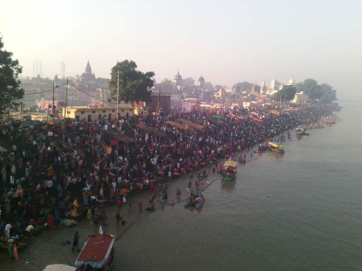 picture of ayodhya ghat on kartik purnima