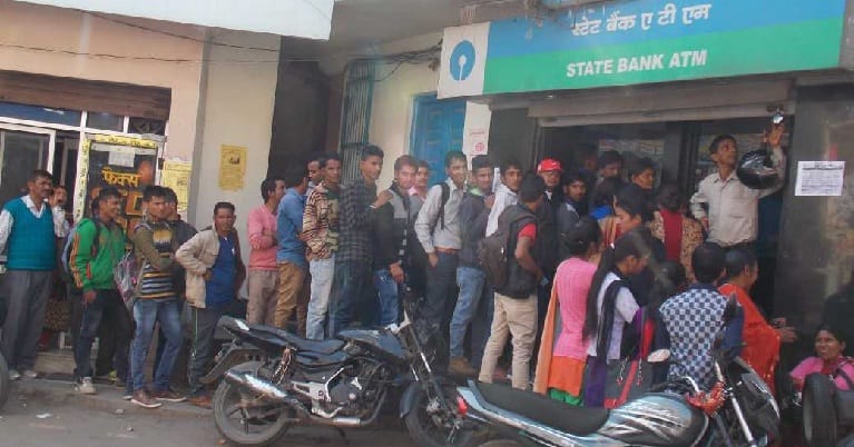 Banks as well as ATMs are down shutter