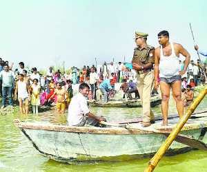 Three young man immersed in the Ganga, two killed