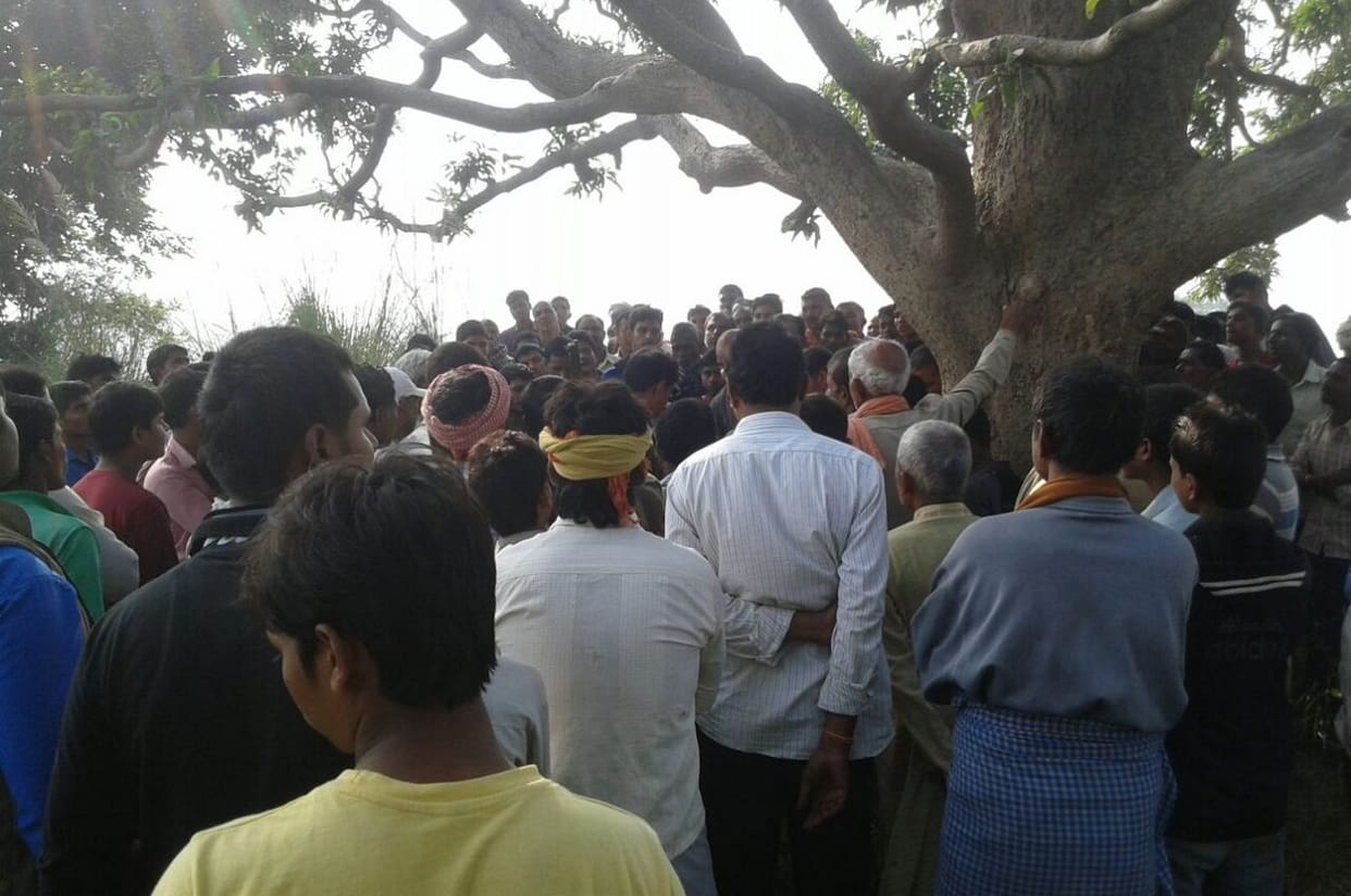 The body was found hanging from a tree in Rasoolpur