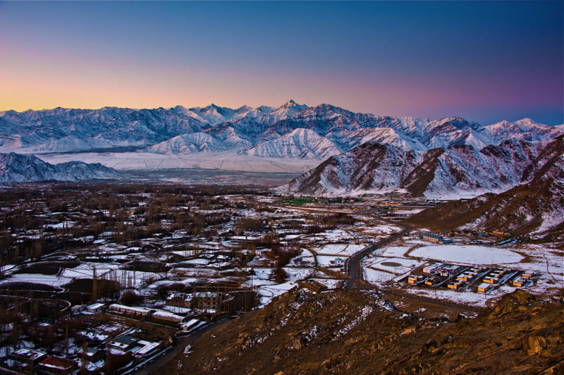leh records the tempreture with minus 10 degree