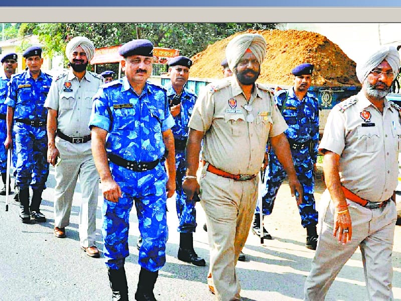 SYL Muddaः Para-military force, a flag march, security, Patiala
