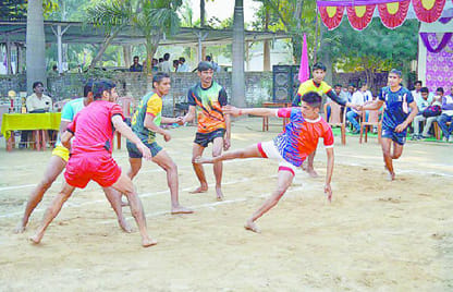 Students showed kabaddi own