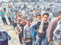 banking, currency, bank closed, people, kaithal