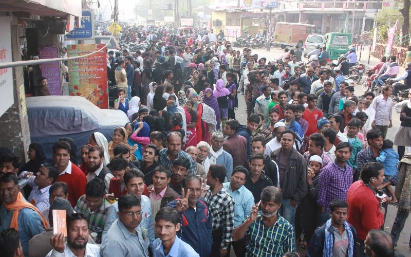 keshav maurya request party workers to help people in bank queue