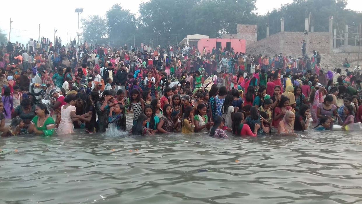 five thousand lamps burning on Ganga Ghat 