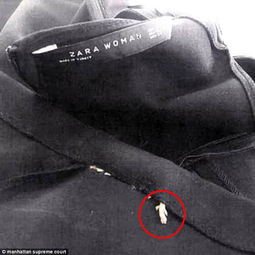 woman finding DEAD RODENT in coat