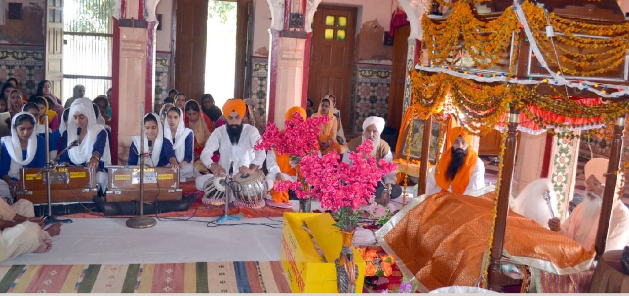 Dressed in light of Guru Nanak Dev Gurudwara at Fiesta Dewan