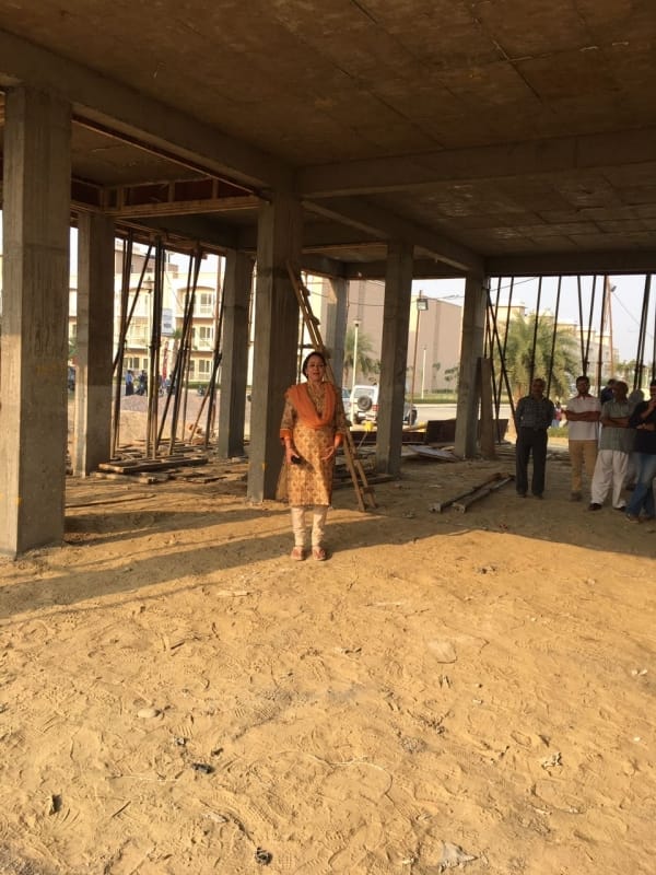 hema's bunglaw being built in vrindavan