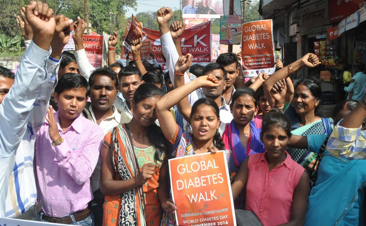 amar ujala foundation global diabetes walk today
