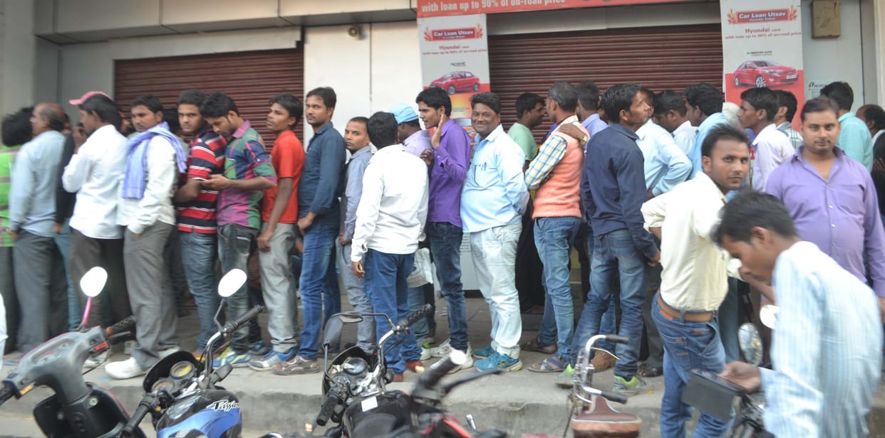 atm was close but people waited