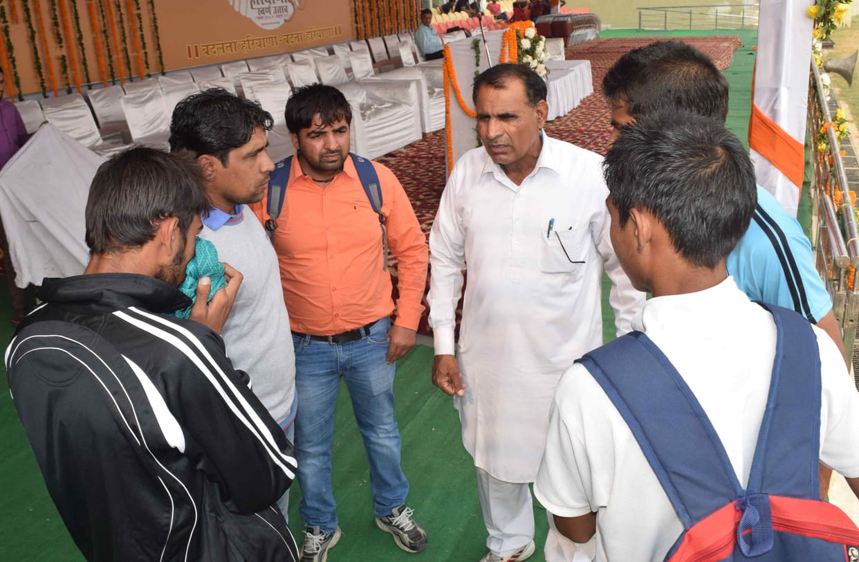 player and coach agree, milk not provided, state sports meet, sportsmen in rohtak