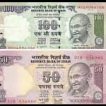 denominations of 50 and 100 rupee