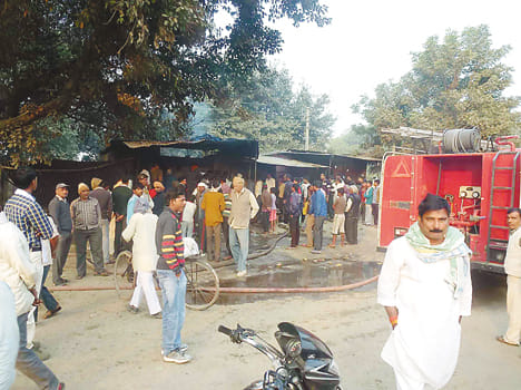Five shops burnt, ash materials of five million