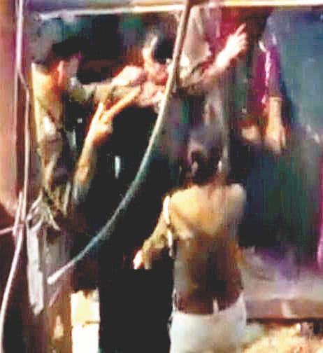 Notbandiः policemen lost his cool, woman beaten