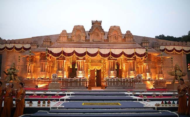 royal wedding of Janardhan Reddy's daughter today
