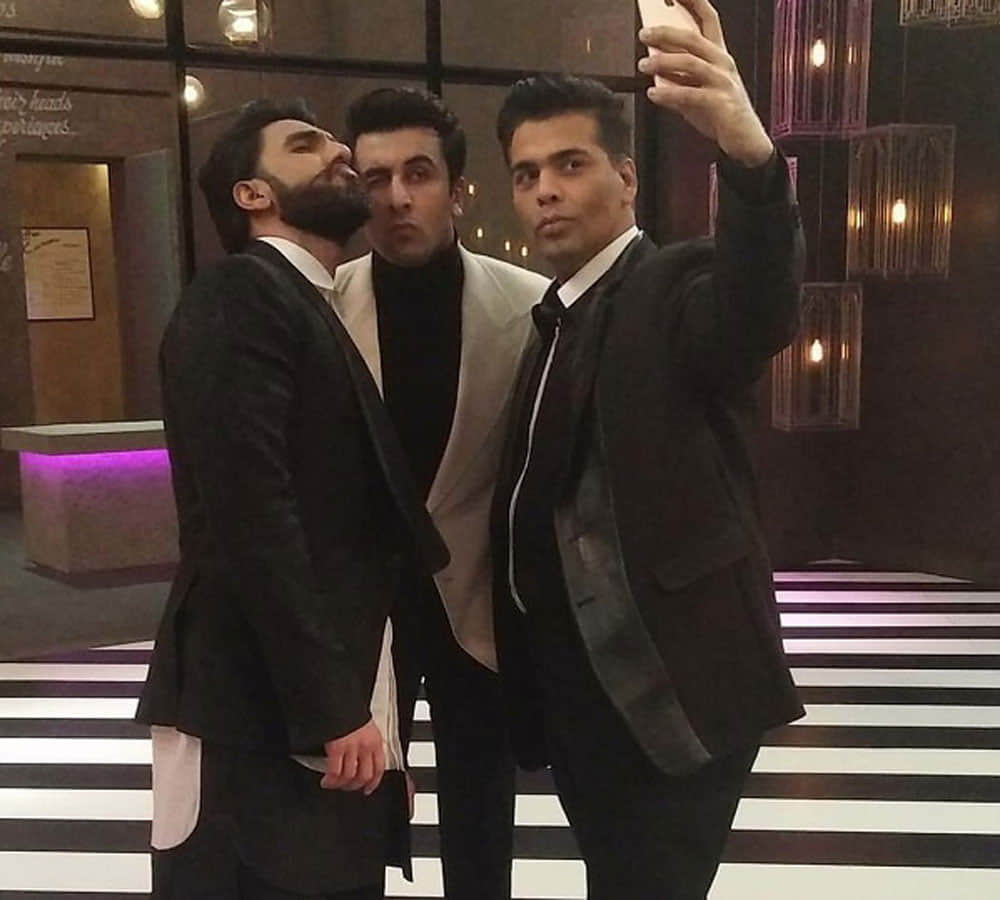 ranbir kapoor and ranveer sing on koffee with karan chat show
