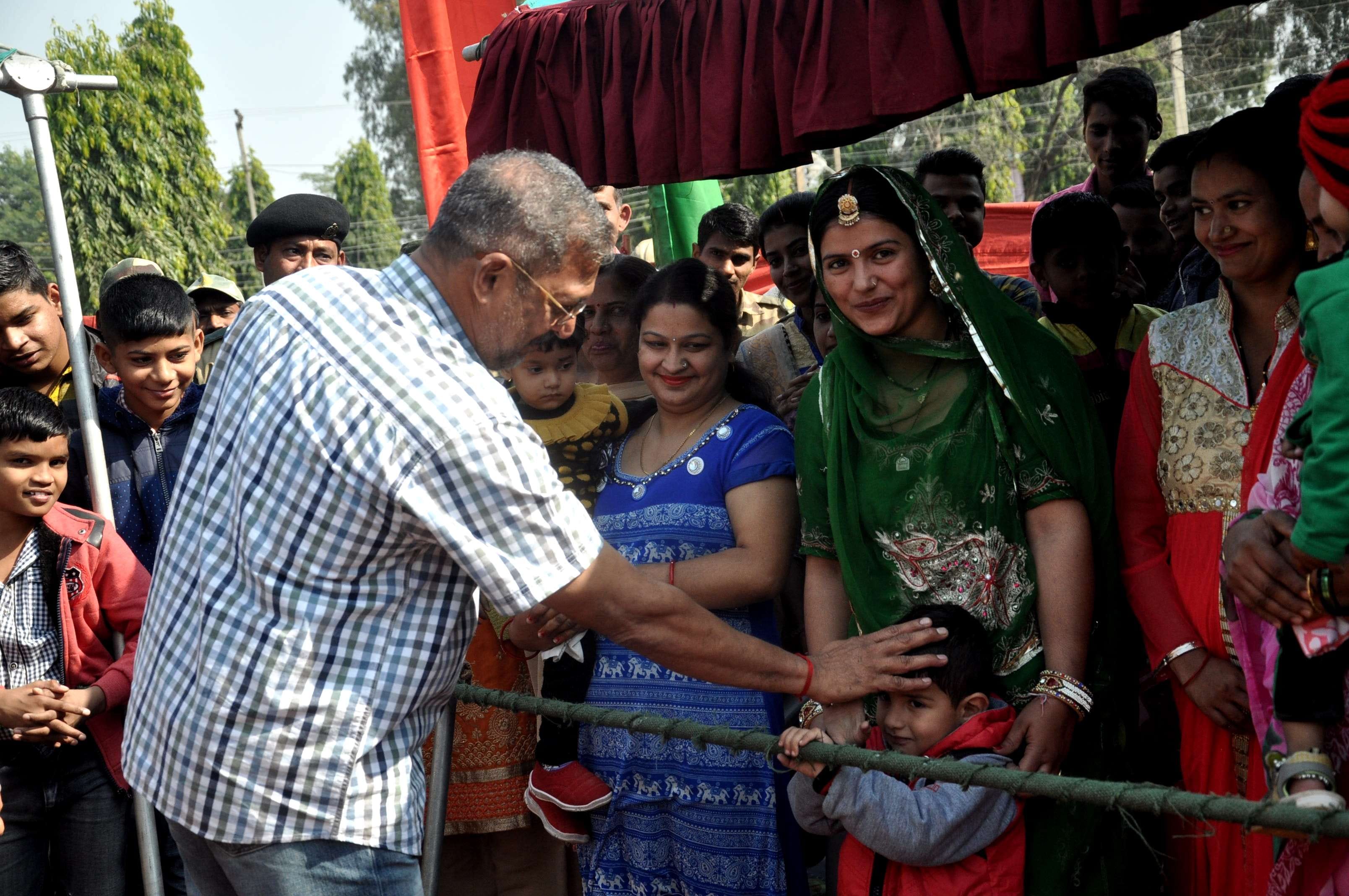 ACTOR NANA PATEKAR VISITED BSF CAMP IN SAMBA OF JAMMU
