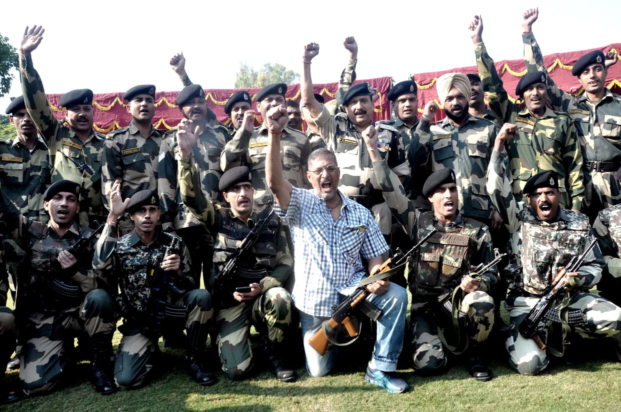 ACTOR NANA PATEKAR VISITED BSF CAMP IN SAMBA OF JAMMU