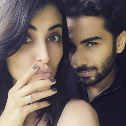 mandana karimi doing swimming in victoria waterfall