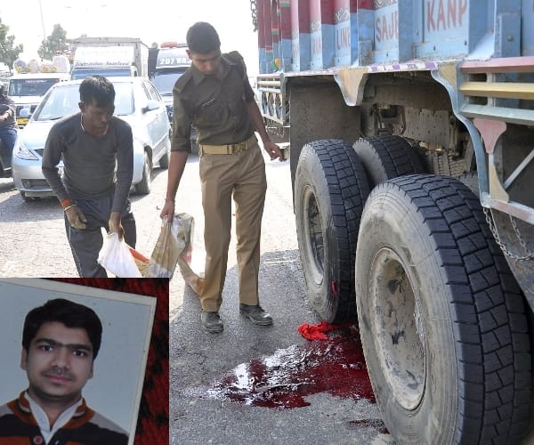  accident in gomati nagar in lucknow.