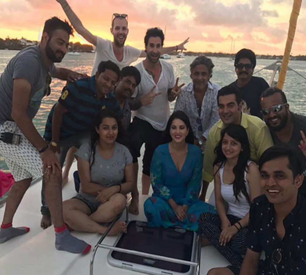 arbaz khan enjoying with sunny leone