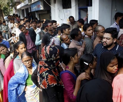  relief for people in banks but crowd on ATM.