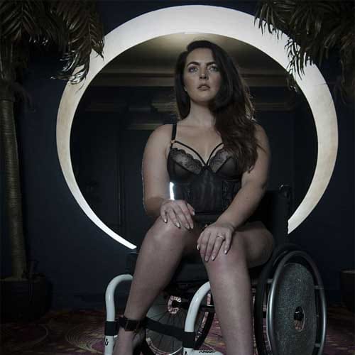 Model features in lingerie campaign in her wheelchair
