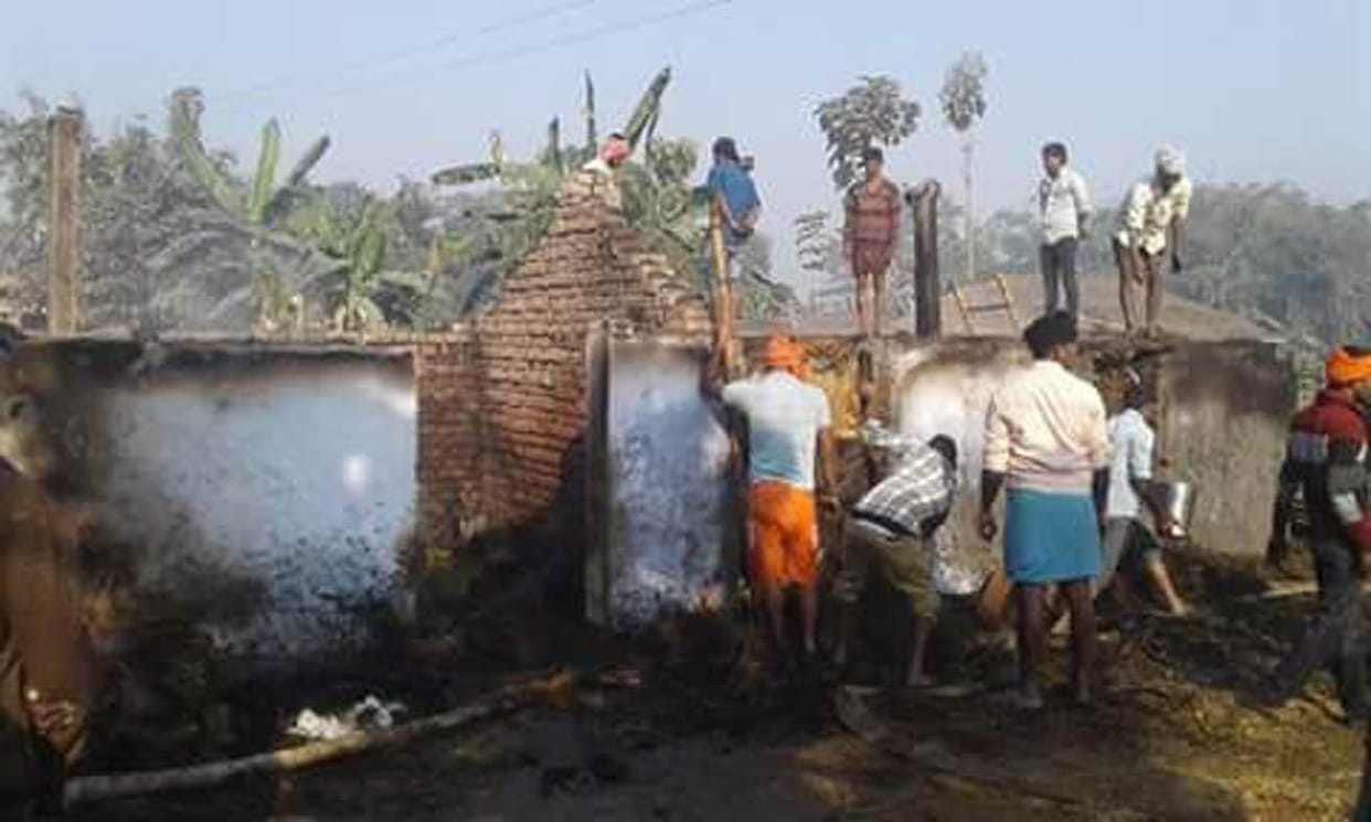 A fire five huts Jlin