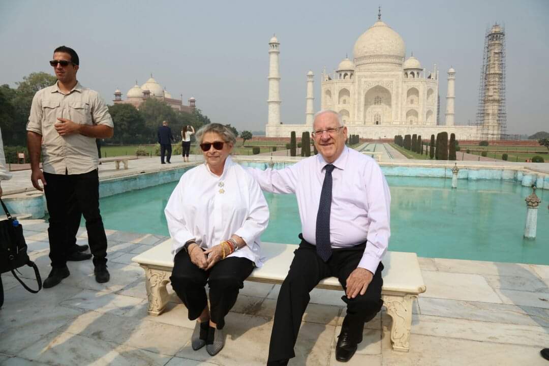 इजरायल के राष्ट्रपति ने देखा ताज महल 