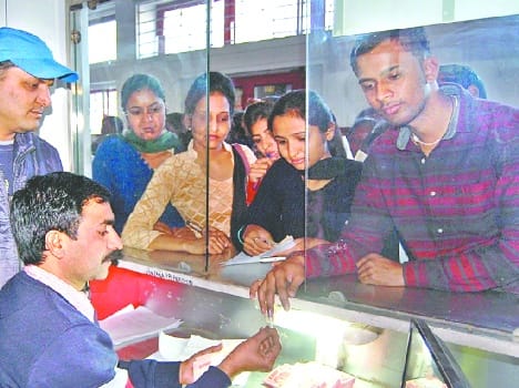 blue ink mark for money exchange in bilaspur started.