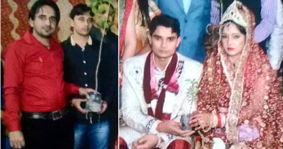 unique tradition in police man marriage in sonipat, gift of plant and thousand of plantation