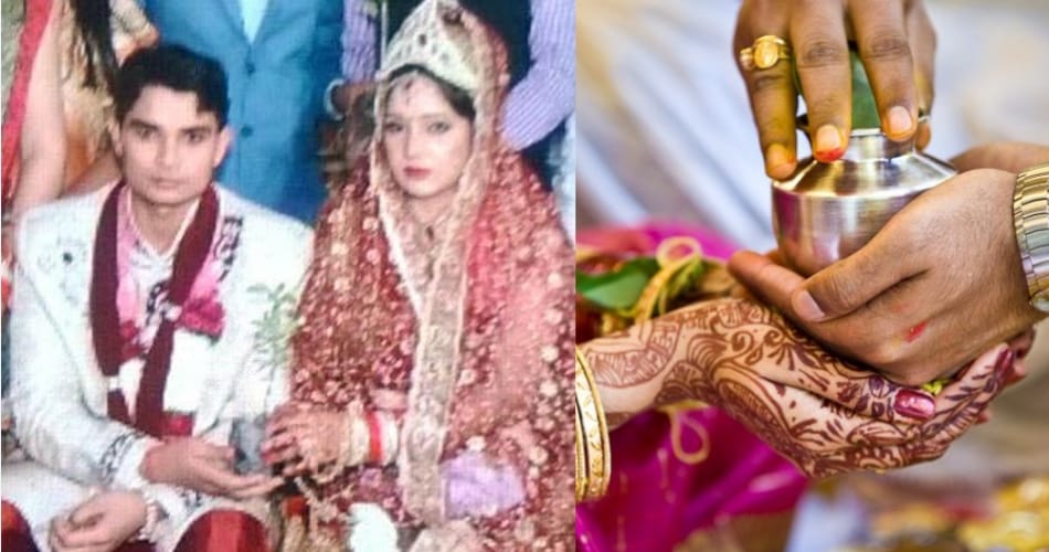 unique tradition in police man marriage in sonipat, gift of plant and thousand of plantation