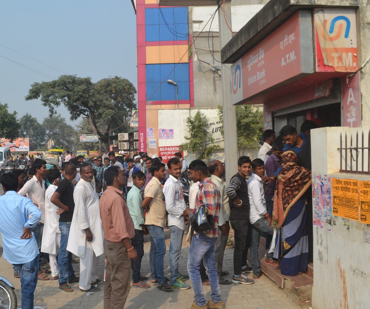 Long queues from early morning look