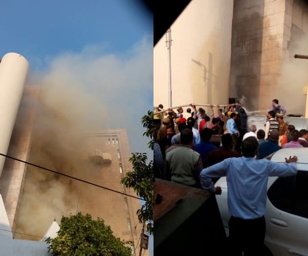 lucknow bapu bhawan caught fire
