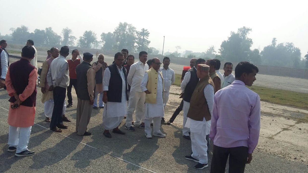 bjp inspected the prearation of pm rally