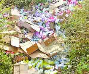 Life saving drugs thrown on road