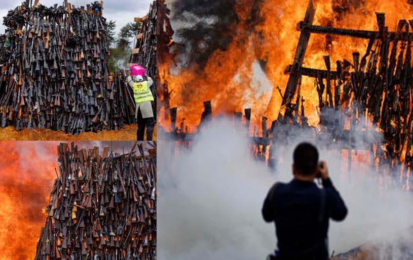 more than five thousand weapons burns in kenya
