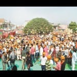 भाजपा की परिवर्तन जनसभा में मौजूद भीड़।