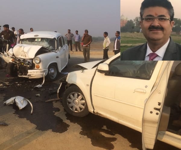 navneet sehgal injured in road accident