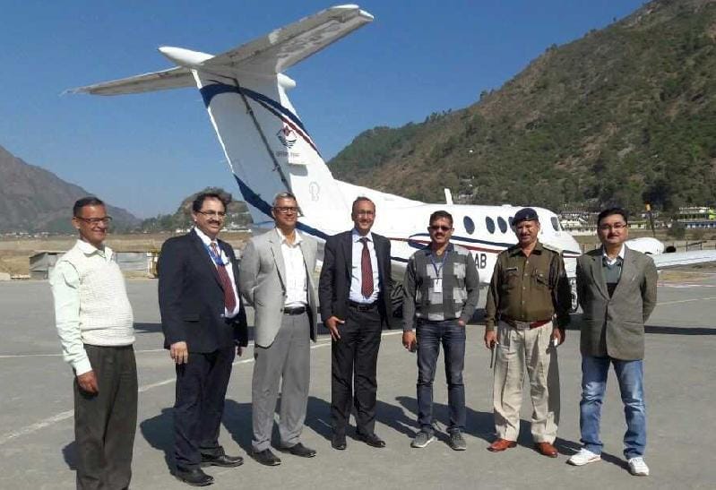 Airport Authority officials viewed the airstrip